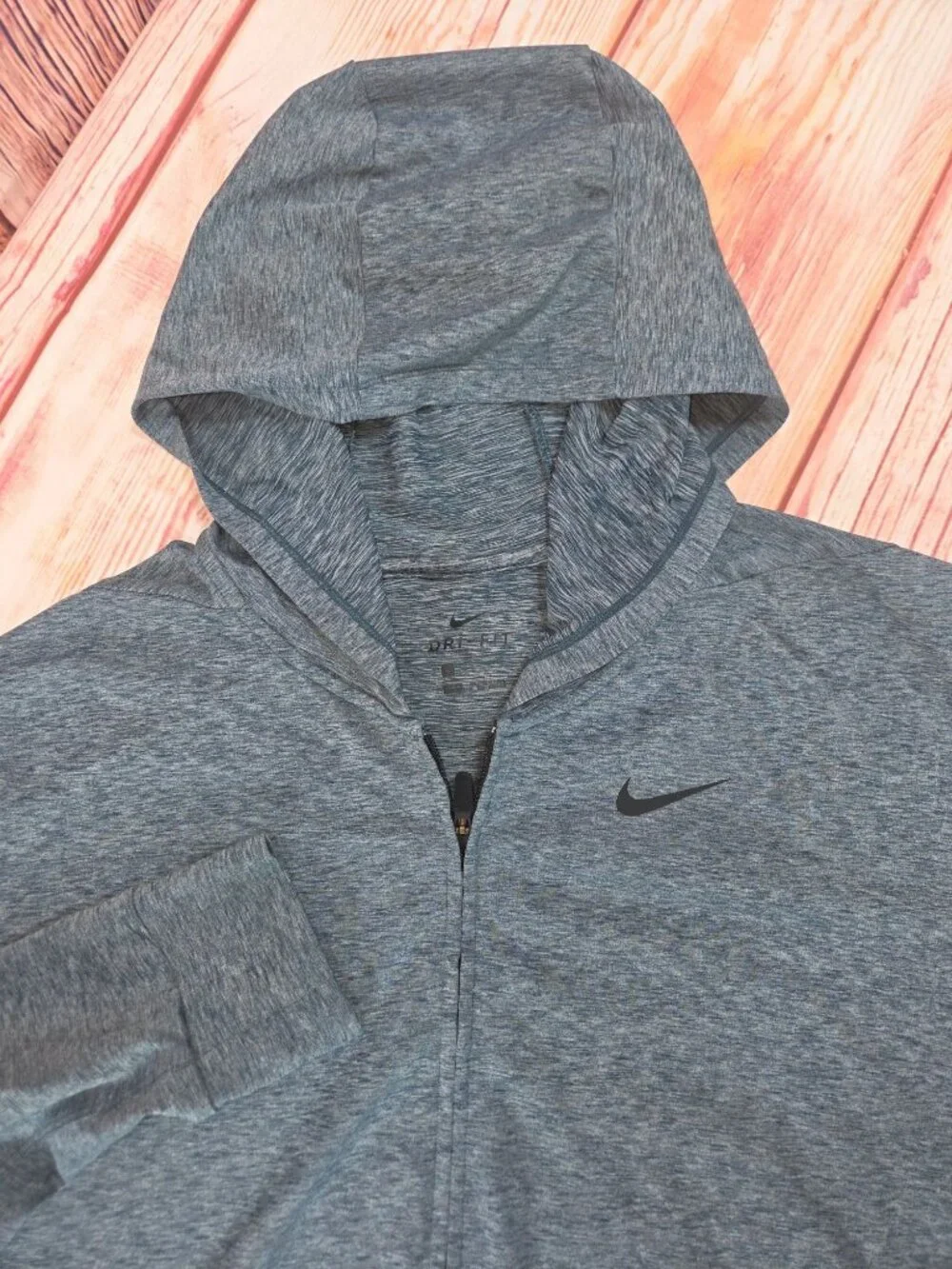 Nike Dri-Fit Blue Full-Zip Lightweight Hoodie Size Large